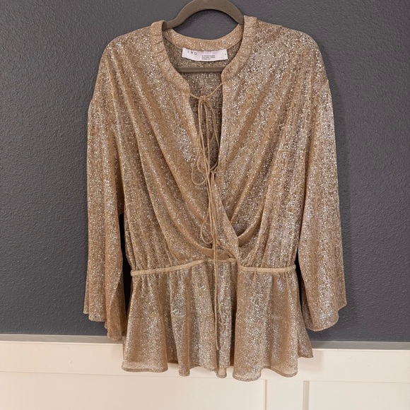 IRO Spacious Top in Light Nude Size FR 36 US 4 Small - Picture 12 of 13